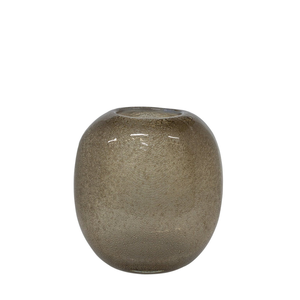 Glass vase beige - BB InteriorDôme Deco