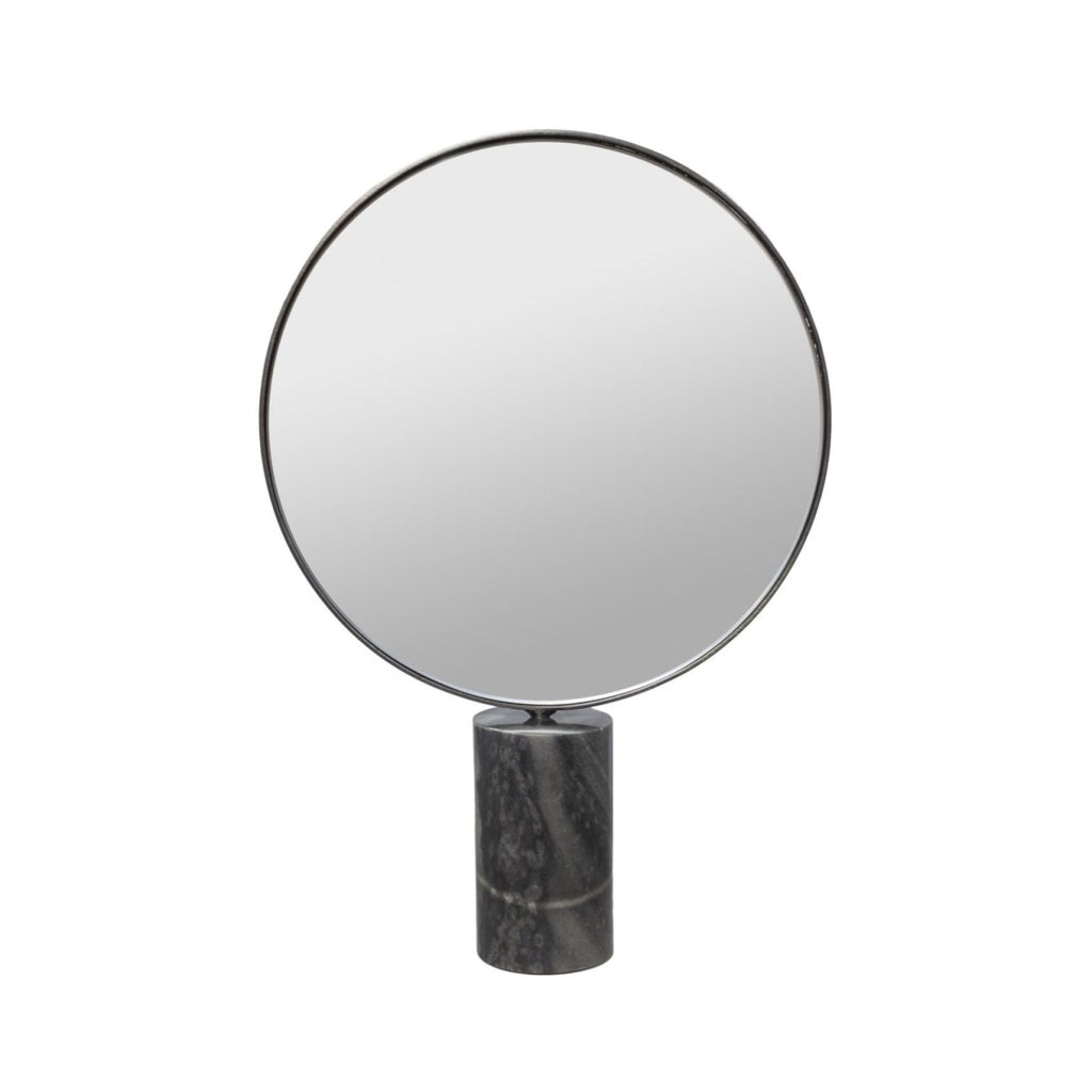 Mirror round on marble stand - BB InteriorDôme Deco