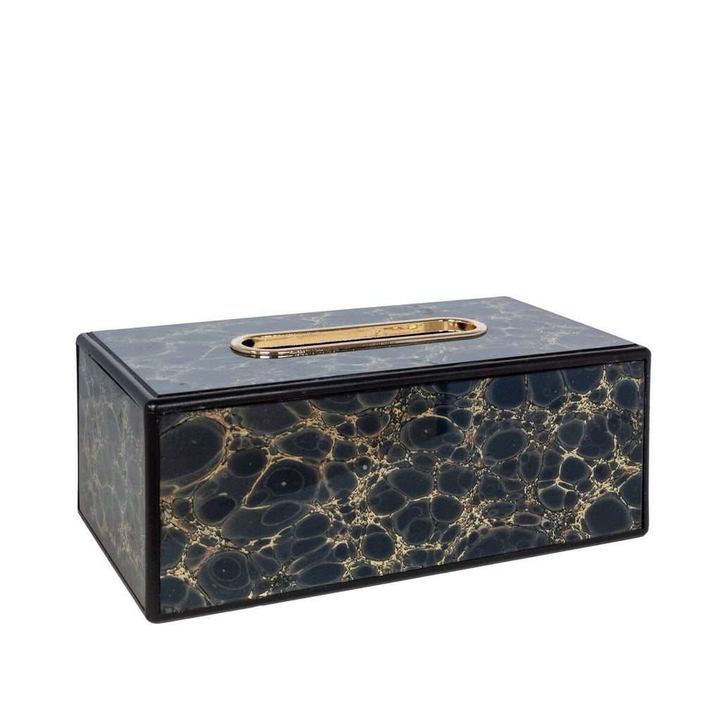 Tissuebox Blue Marmerlook - BB InteriorDôme Decohome decor